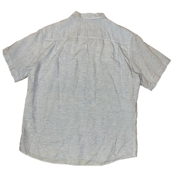 Original Waterproof Vintage Short Sleeve Washable Linen Button Up Shirt Size XL - Picture 5 of 5